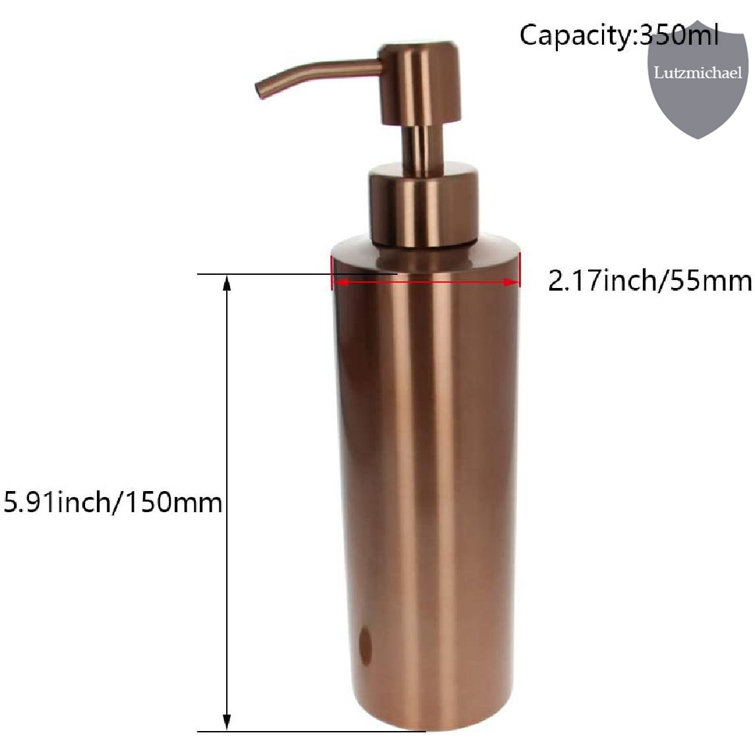 Latitude Run® Stainless Steel Pump Bottle, Empty Refillable Container